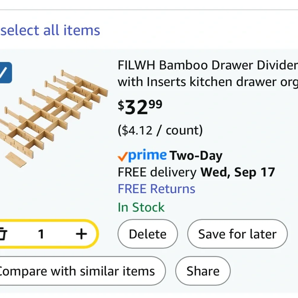 Expandable Bamboo Drawer Organizer. Home decor